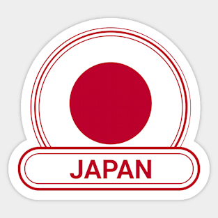 Japan Country Badge - Japan Flag Sticker